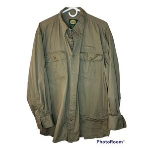Cabela's Sport Shirt Size Utility Roll Tab Long Sleeve Large